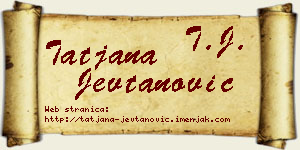 Tatjana Jevtanović vizit kartica